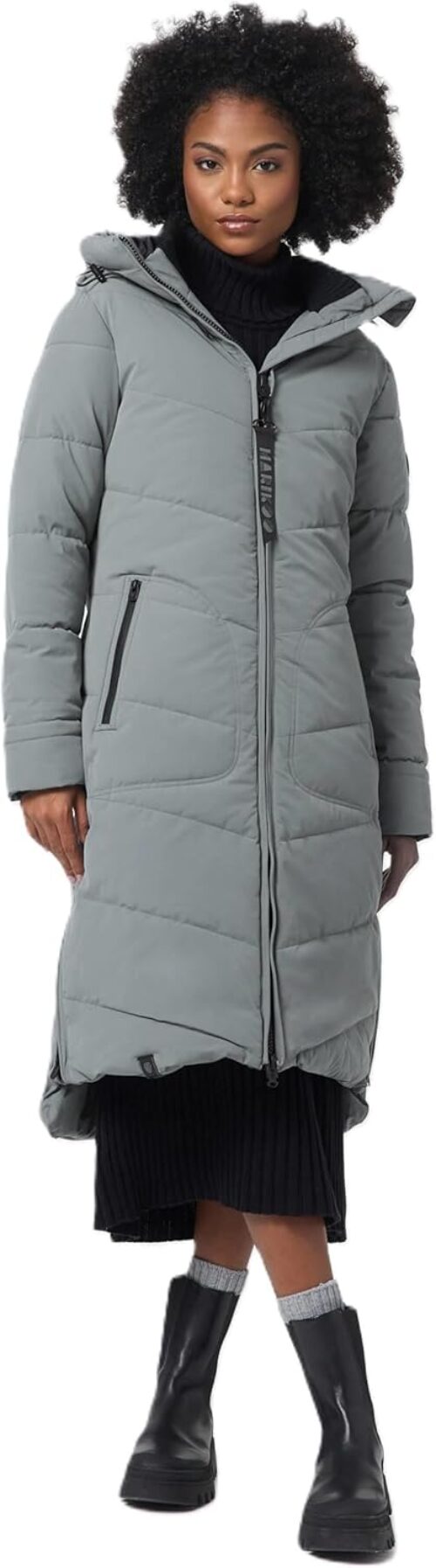 MARIKOO Women’s Winter Jacket Quilted Winter Jacket Quilted Winter Coat Warm Long Coat B949