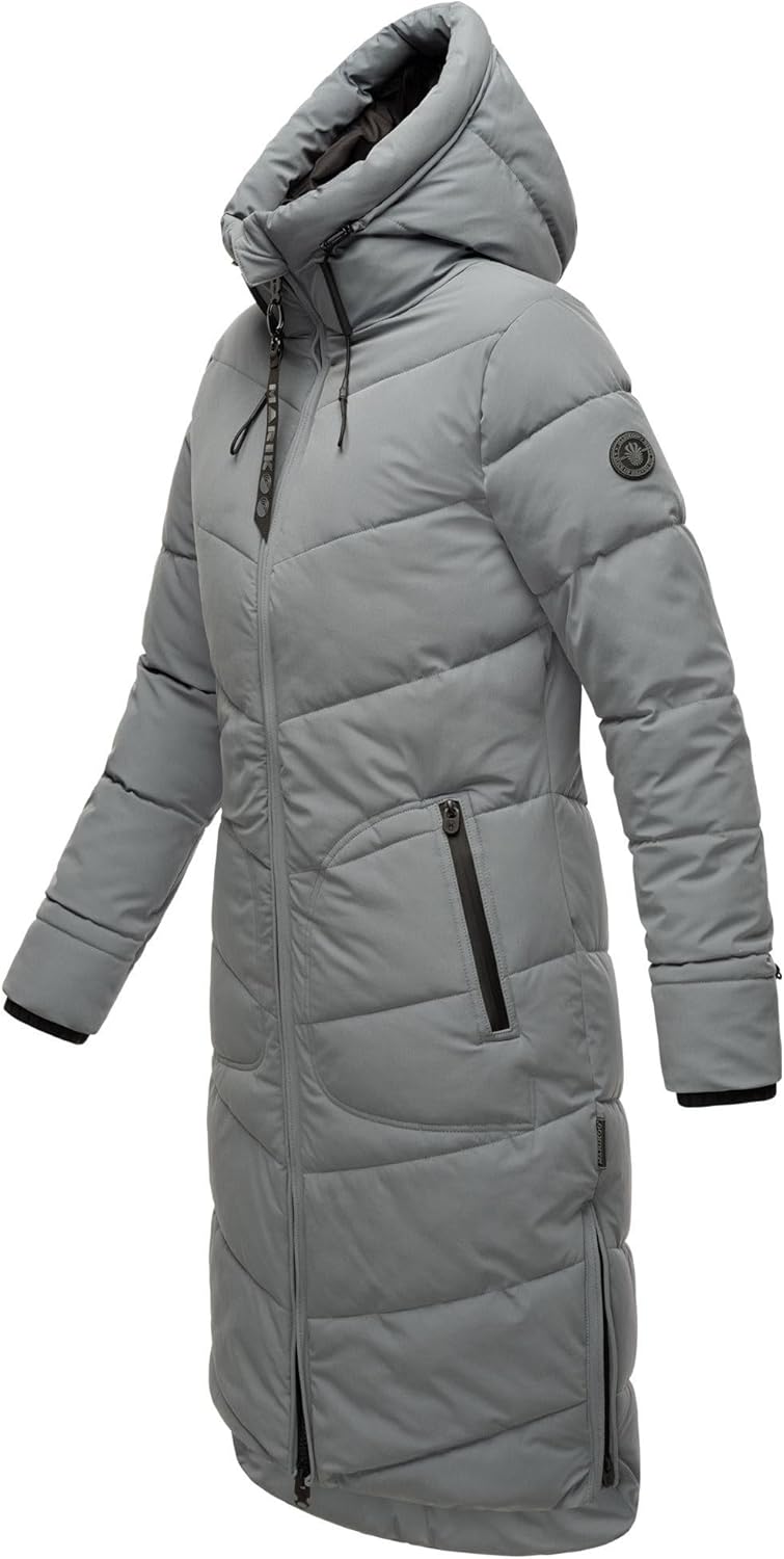 MARIKOO Women's Winter Jacket Quilted Winter Jacket Quilted Winter Coat Warm Long Coat B949 – Bild 3