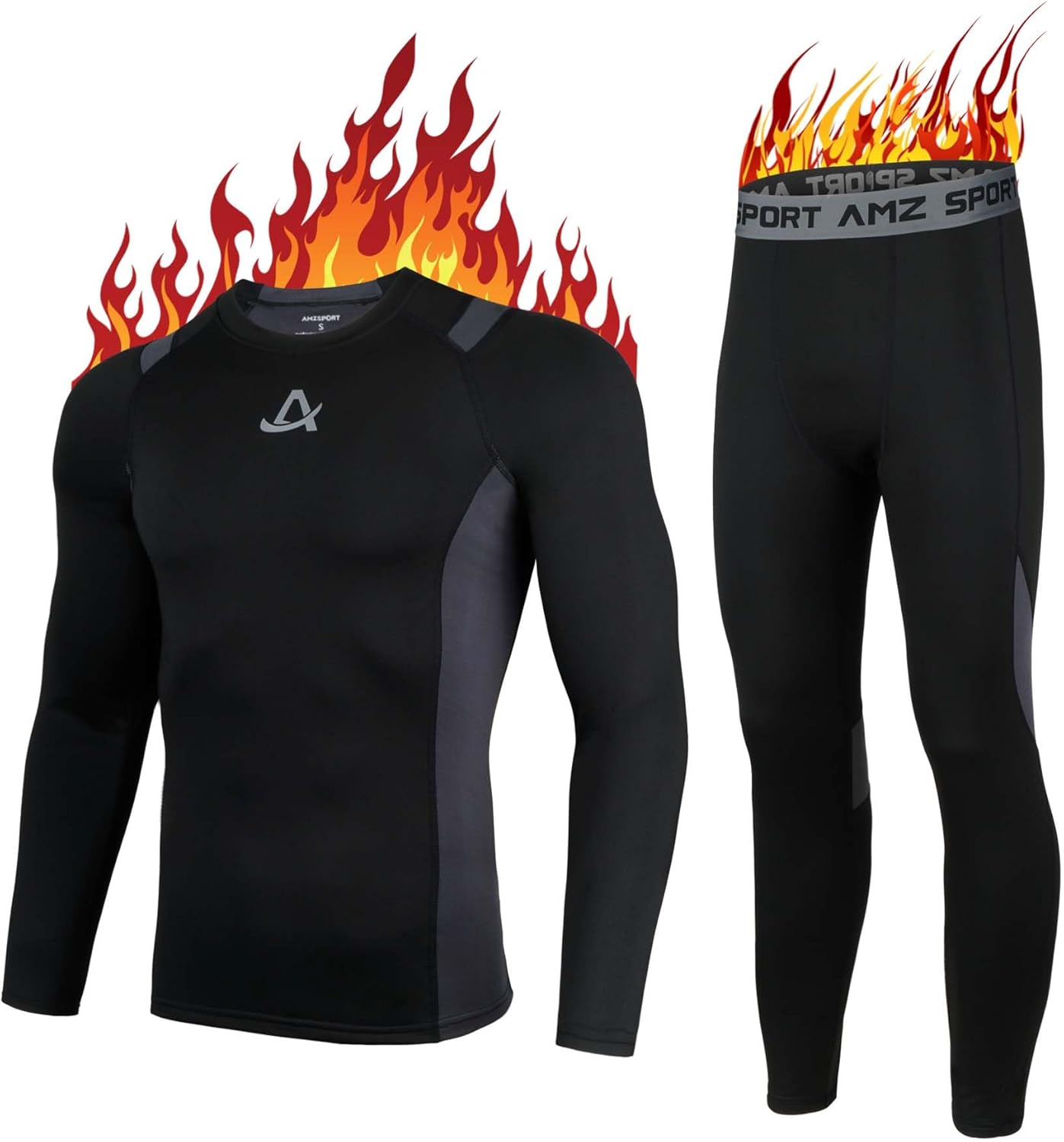 Men's Thermal Underwear Set, Warm Compression Shirt, Compression Trousers, Breathable Functional Underwear, Winter Underwear