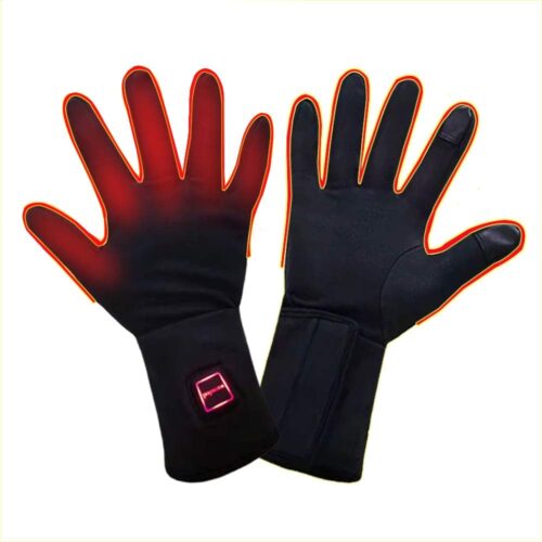 Electric Heated Gloves Rechargeable Arthritis Ultrathin Heated Gloves for Motorcycle or Bicycle Hand Fishing Skiing Touch Screen