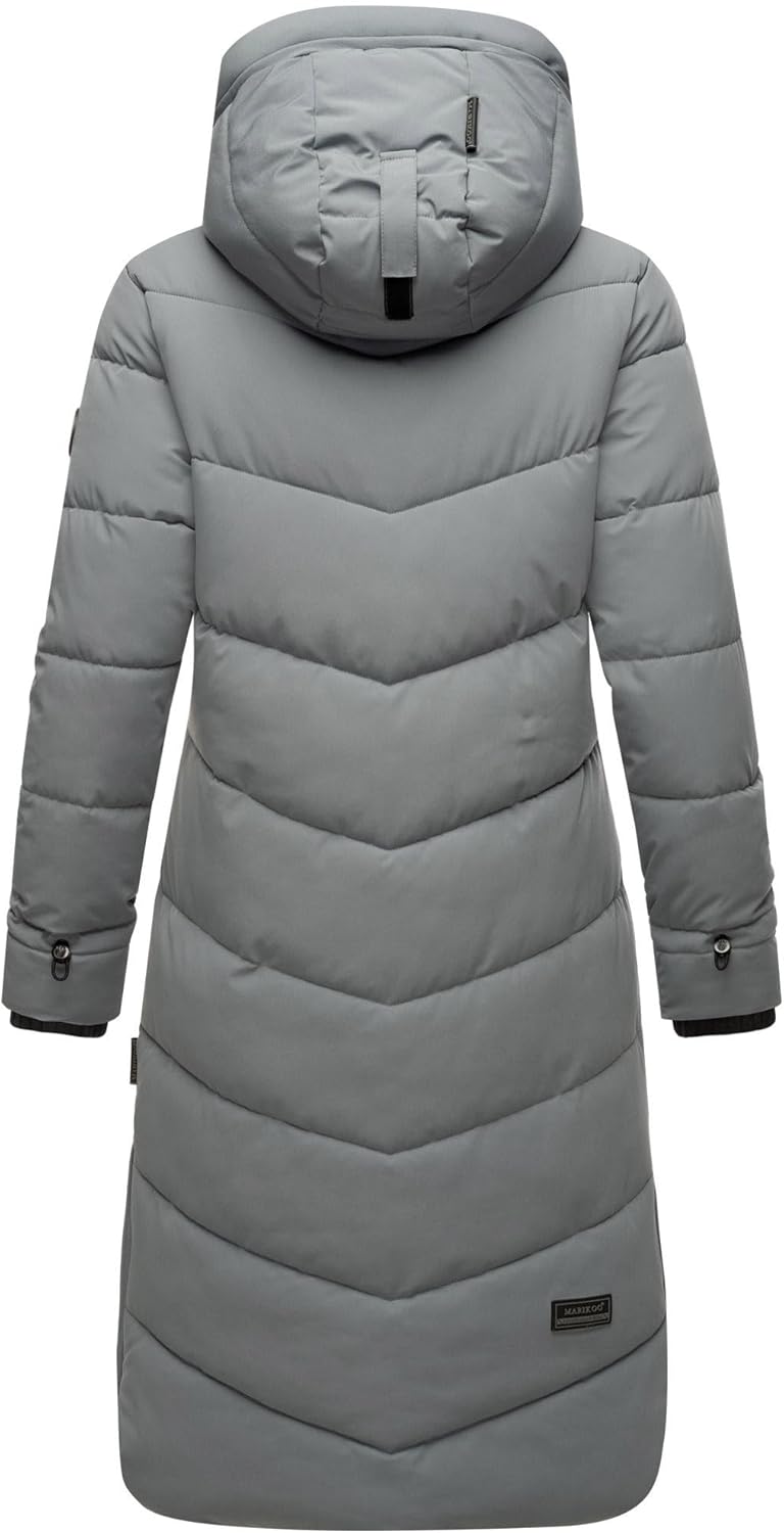 MARIKOO Women's Winter Jacket Quilted Winter Jacket Quilted Winter Coat Warm Long Coat B949 – Bild 4