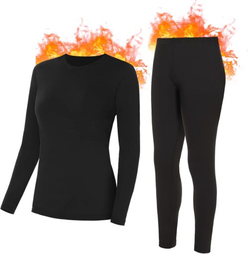 SIHOHAN Women&rsquo;s Thermal Underwear Set, Warm Underwear, Lined Long Johns for Women, Winter Thermal Base Layer for Everyday, Skiing, Hiking, Jogging