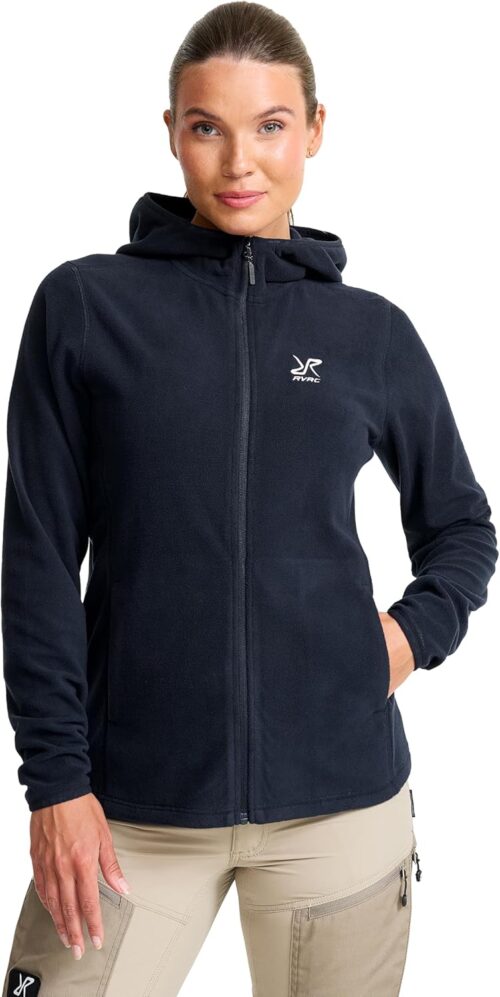 RevolutionRace Hiker Fleece Hoodie for Women, Lightweight and Elastic Fleece Hoodie