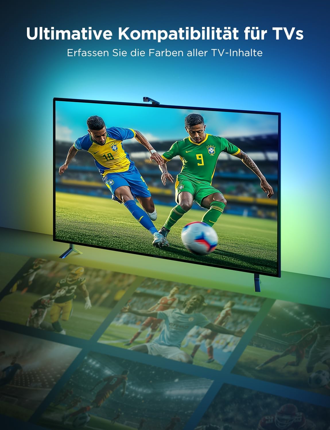 Govee TV Backlight 3 Lite with Fish-Eye Correction Function, Sync for 55-65 Inch TVs, 3.6 m RGBICW WiFi TV LED Strip with Camera, 4 Colours in 1 Lamp Bead, Voice & App Control – Bild 6