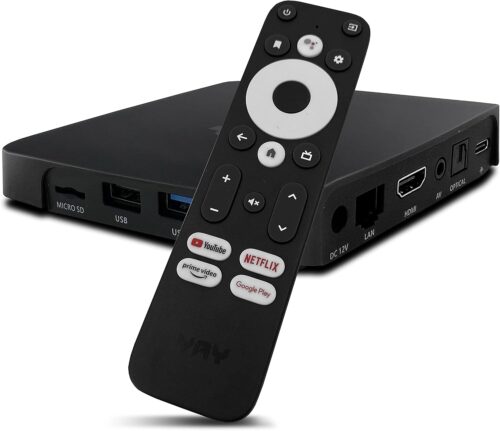 Yay GO Android TV High-End 4K UHD Streaming Box Android 10.0 and Chromecast Integrated – (Chromecast, HDMI, Netflix (4K), Prime Video (4K), Disney+ (4K))