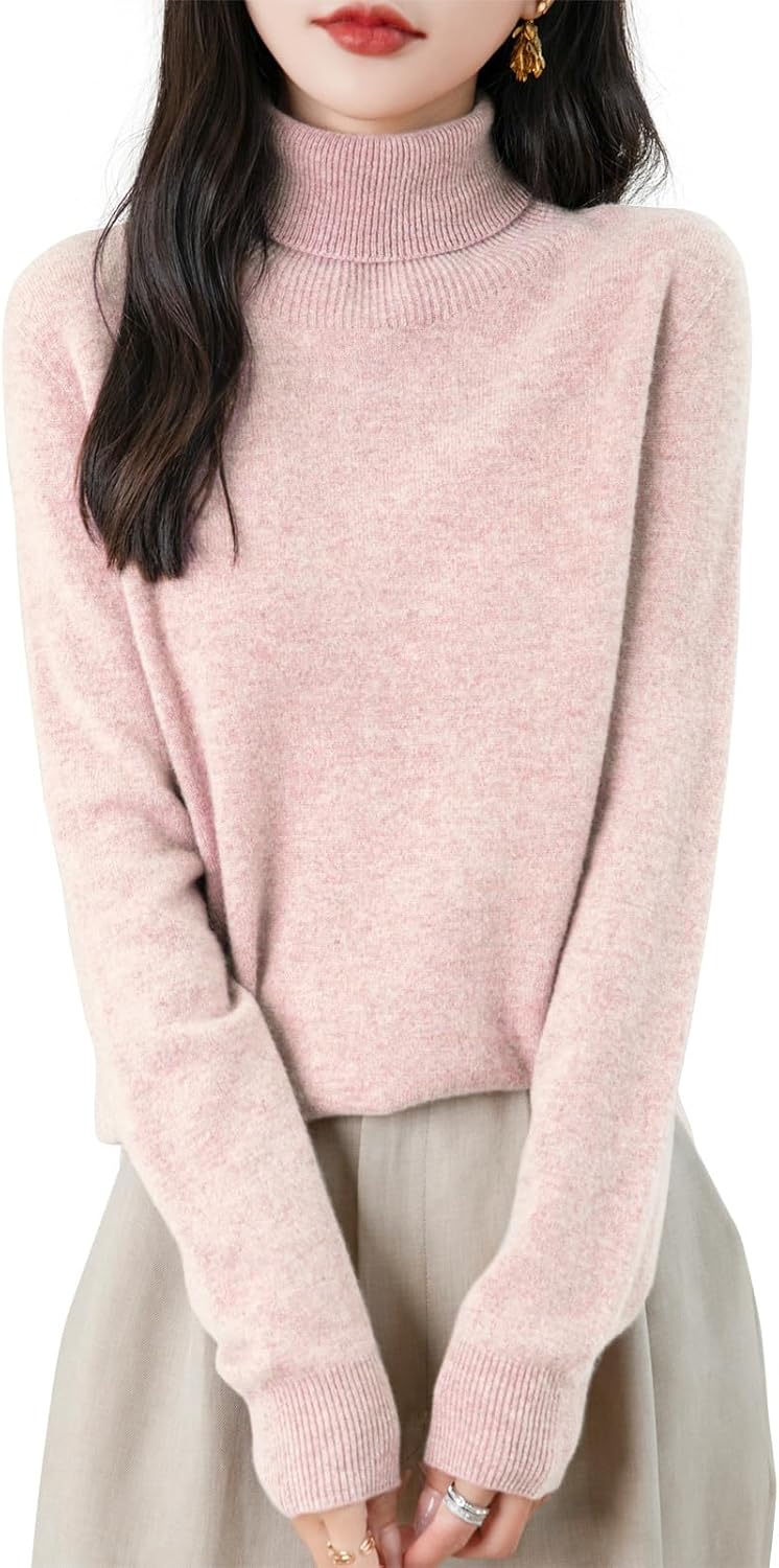 Chanyarn Women's 100% Merino Wool Turtleneck Pullover 2024 First-Line Ready to Wear Long Sleeve Seamless Knitted Elegant Pullover