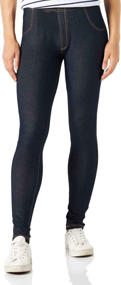 Nur Die Relax & Go Stretch Jeans Look Treggings with Pockets Comfort Waistband Skinny Fit Women