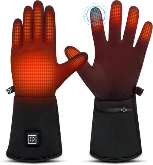 Beheizbare Handschuhe Damen, Beheizte Handschuhe Herren, Beheizbare Handschuhe Dünn, Handschuhe mit Heizung, Touchscreen, Alleine oder als Innenhandschuhe Tragbar