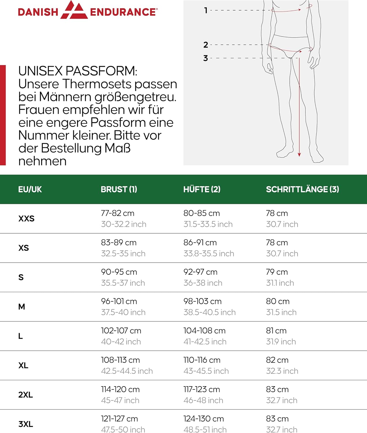 DANISH ENDURANCE Unisex Thermal Underwear, Functional Underwear Set, 100% Recycled Materials, Ski Underwear, Long Underwear & Long Sleeve Shirt, Extremely Soft & Warm, for Men and Women – Bild 6