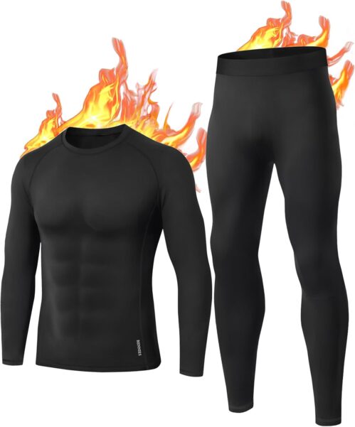 BENNIES Thermal Underwear Men’s Winter Functional Underwear Ski Underwear Thermal Underwear Set Warm Soft Functional Underwear Breathable Thermal Underwear Thermal Underwear Thermal Underwear Thermal