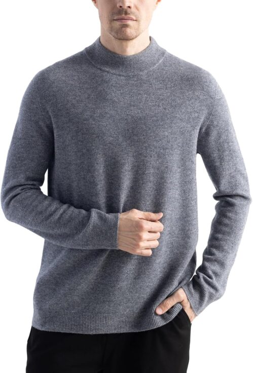 Chanyarn Men’s 100% Merino Wool Pullover First-Line Ready to Wear Turtleneck Long Sleeves Seamless Knitted Jumper