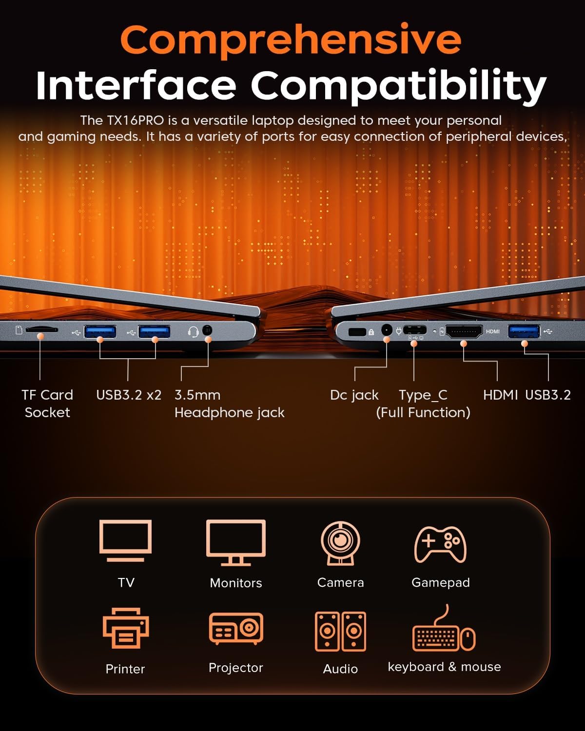 ACEMAGIC Ryzen7 5825U Laptop 16 Inch FHD Display, 16 Thread, 4.5GHz, 16GB DDR4 512GB SSD M.2, Metal Housing Computer, Backlit Keyboard, WiFi 6, BT5.2, HDMI, Type C, High Performance – Bild 6