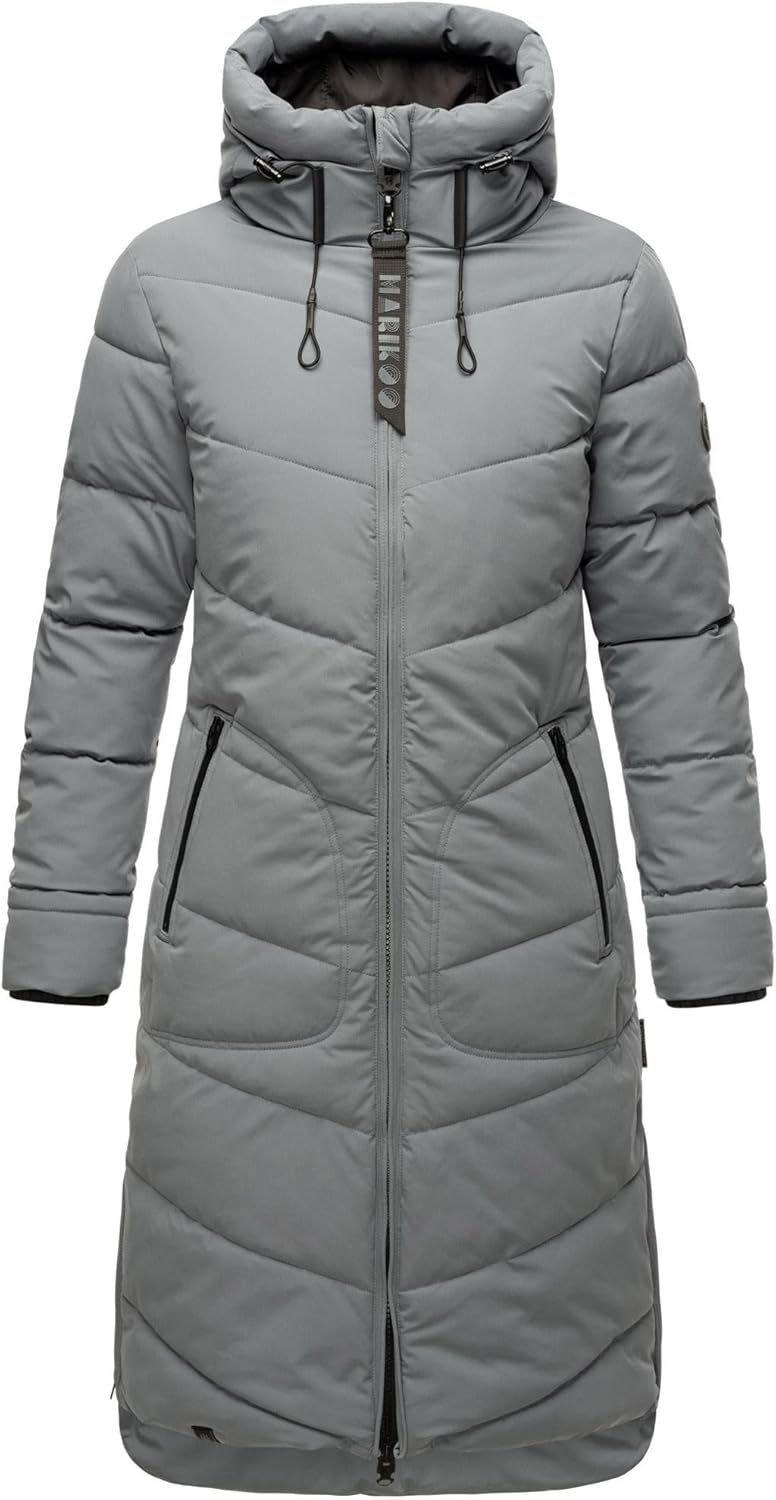 MARIKOO Women's Winter Jacket Quilted Winter Jacket Quilted Winter Coat Warm Long Coat B949 – Bild 2