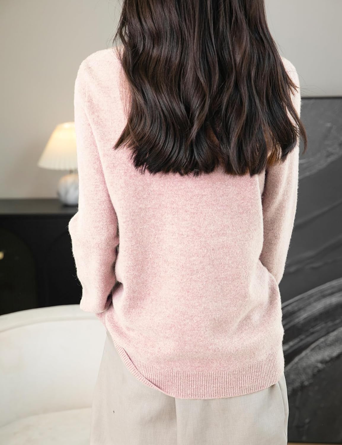 Chanyarn Women's 100% Merino Wool Turtleneck Pullover 2024 First-Line Ready to Wear Long Sleeve Seamless Knitted Elegant Pullover – Bild 6