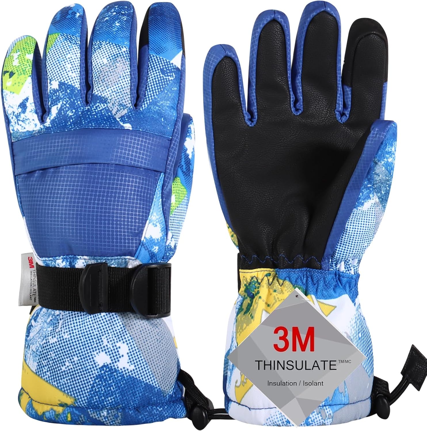Ski Gloves, The Warmest Waterproof and Breathable Snow Gloves in Cold Weather, Both for Men and Women, Suitable for Parents and Children Outdoors