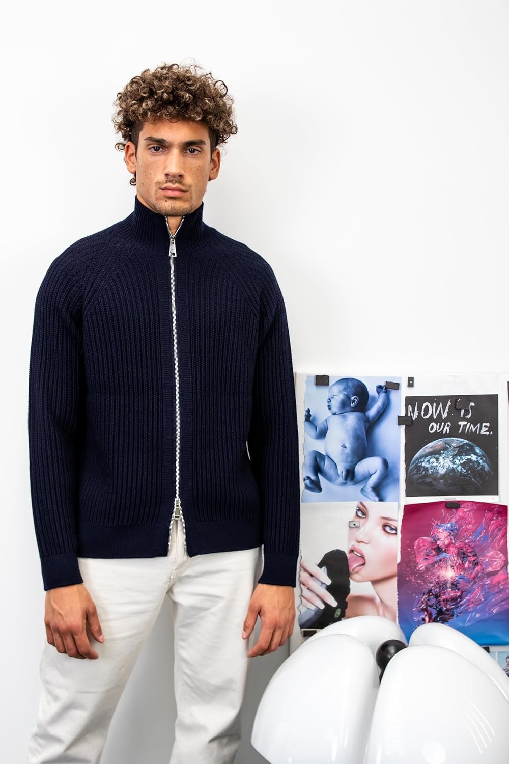 Men's Merino Jacket with Full Zip Sweater – Bild 7