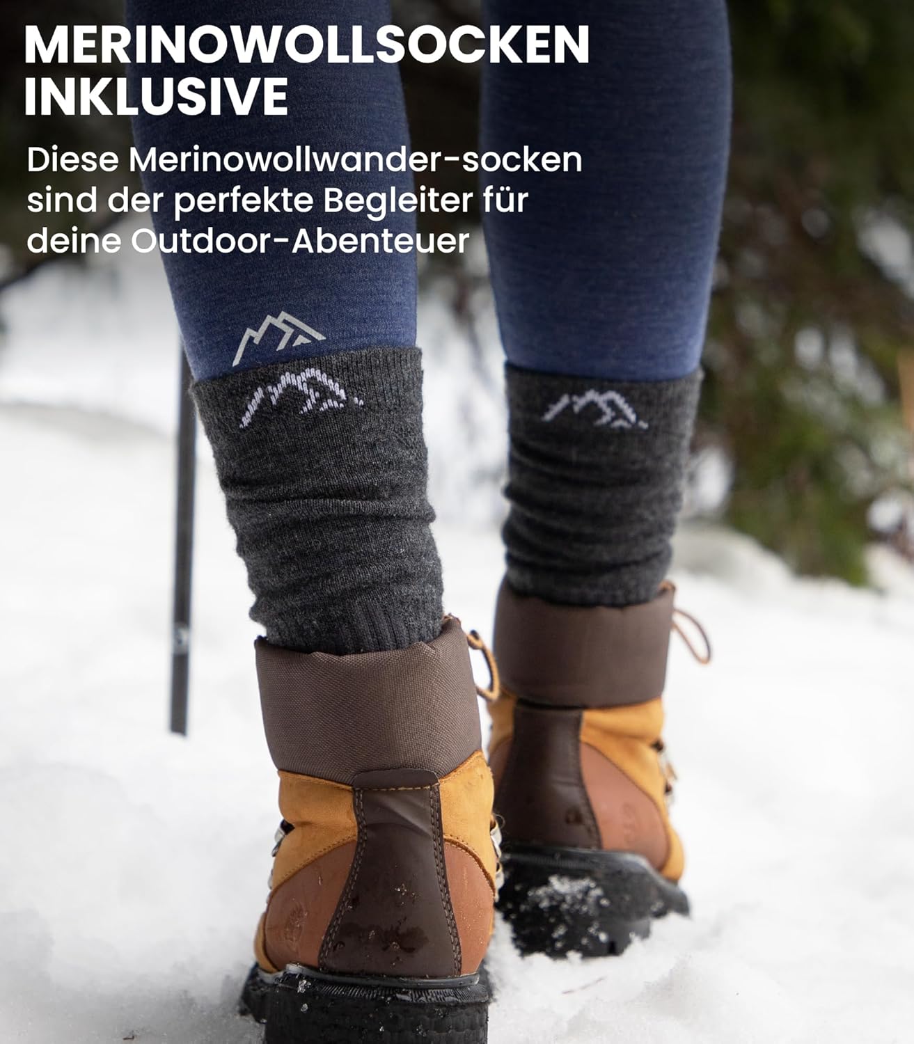 Merino.tech 100% Merino Underwear Women's Set - Lightweight, Midweight, Functional Underwear Merino Wool, Long Sleeve Shirt and Trousers + Hiking Socks Made of Merino Wool – Bild 6