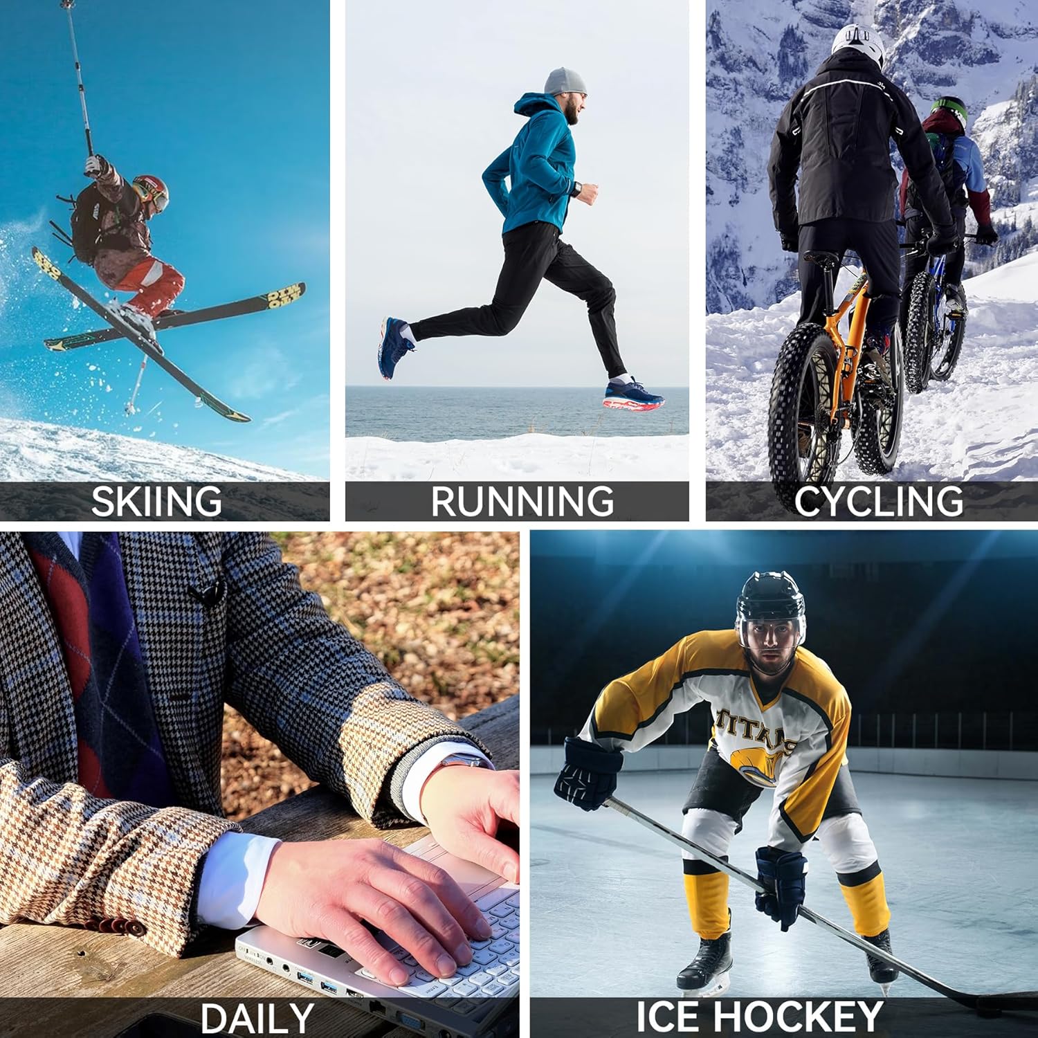 Men's Thermal Underwear Set, Warm Compression Shirt, Compression Trousers, Breathable Functional Underwear, Winter Underwear – Bild 6