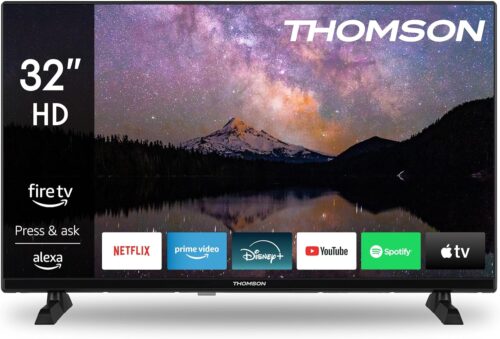 Thomson 32“ (80 cm) HD – LED Fire TV – Alexa voice control, AirPlay support, triple tuner, Bluetooth, HDMI, USB ports, AV IN and CI+ – 32HF2S34 – 2024