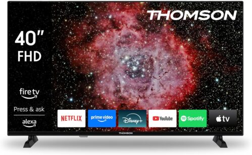 Thomson 40“ (100 cm) FHD – LED Fire TV – Alexa voice control, AirPlay support, triple tuner, Bluetooth, HDMI, USB ports, AV IN and CI+ – 40FF2S34 – 2024