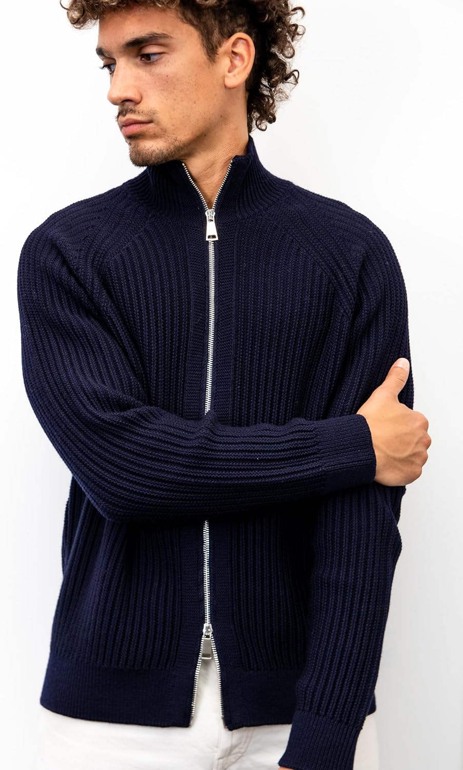 Men's Merino Jacket with Full Zip Sweater – Bild 2