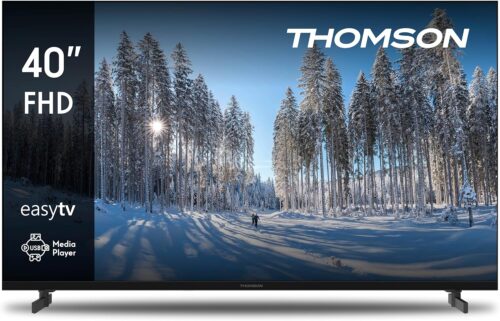THOMSON 40″ LED Full HD Easy TV – No Smart – Hotel Mode, USB, HDMI, Triple Tuner (Cable – Satellite – Antenna), AV IN, CI Plus, A Plus Panel – 40FD2S13