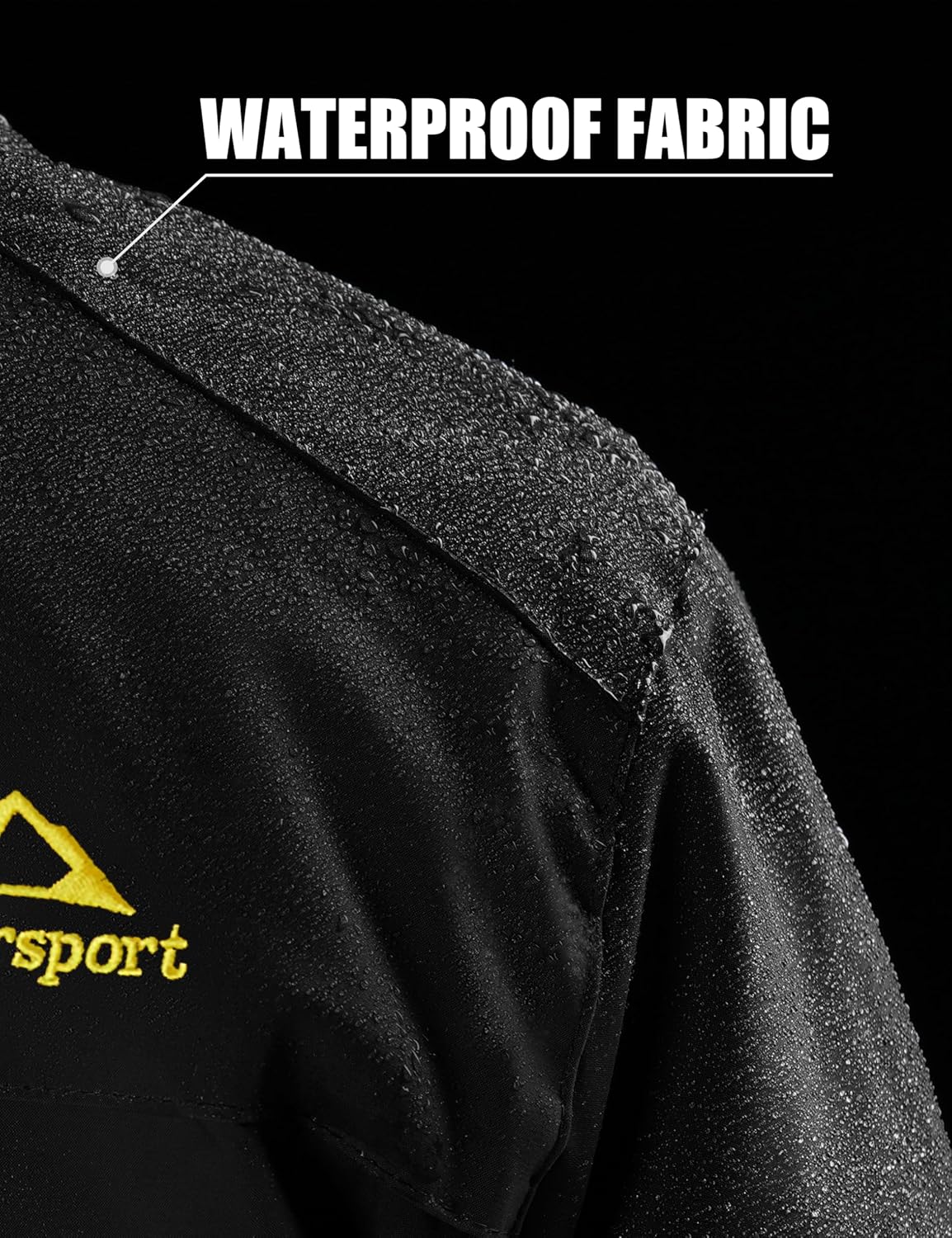 MAGCOMSEN Men's Winter Fleece Jacket, Warm Lined Ski Jacket, Windproof Outdoor Jacket, Waterproof, Thickened, Functional, with Removable Hood, for Hiking, Camping – Bild 5