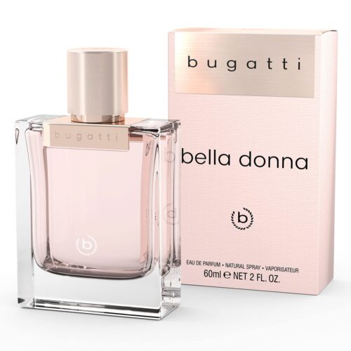 bugatti Bella Donna Women’s Perfume Eau de Parfum 60 ml I Sensual Eau de Parfum for All Age and for Any Occasion I Elegant Combination of Peach, Jasmine & Musk I Sweet, Spicy & Elegant