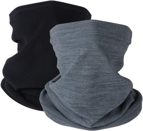 2 St&uuml;ck Damen Herren Winter Loop Schal Weicher Fleece Halsw&auml;rmer Winddicht Skimaske Schlauchschal W&auml;rmer f&uuml;r Skifahren Laufen Radfahren